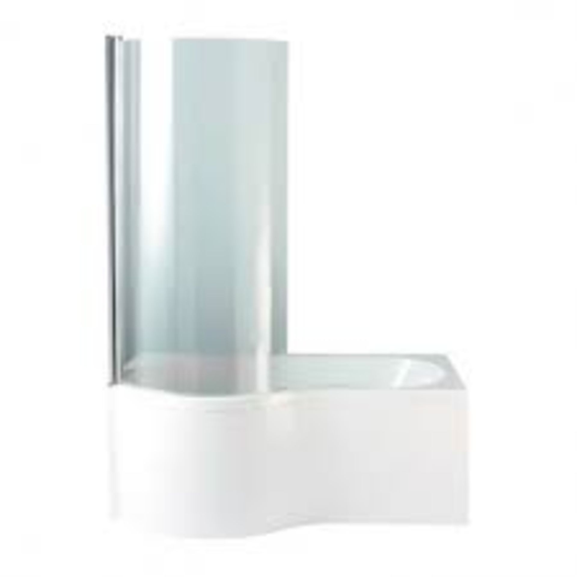 Heritage Unity SBCPL01 Chrome Left Hand Currved Bathscreen. 1565 x 840 x 250 mm. New and boxed.