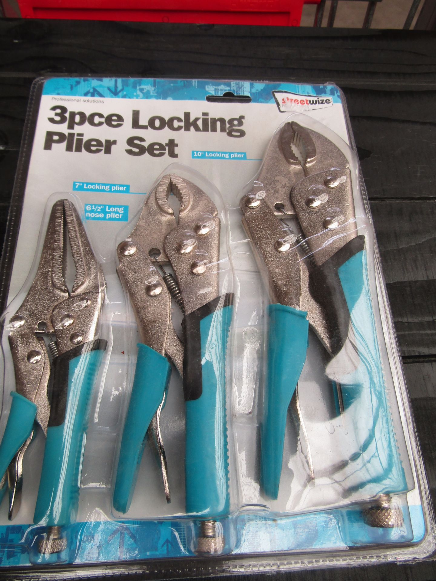 Streetwise set of 3 Locking Plier sets, new and still blister packed
