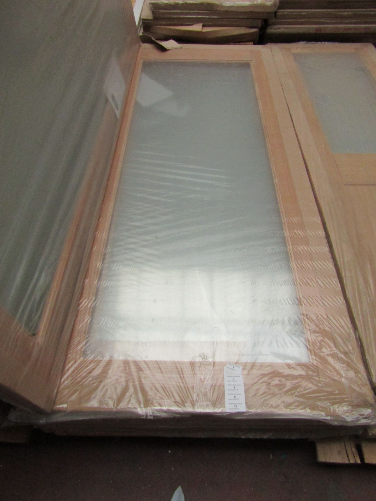 Seadec Hocknel Clear Glazed 78 x 33 Oak Veneer solid wood, Pre finished to a High standard Door 14mm