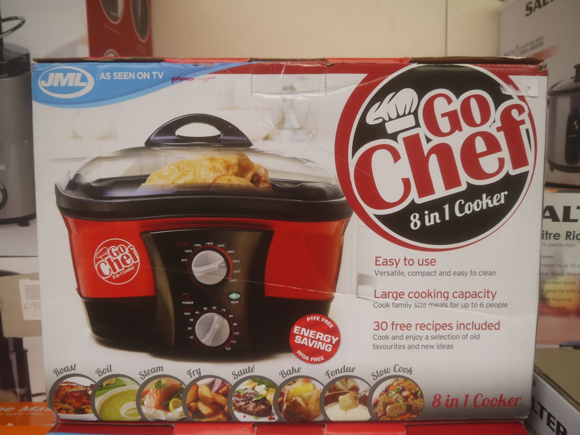 JML Go Chef 8 in 1 cooker, tested working and boxed.