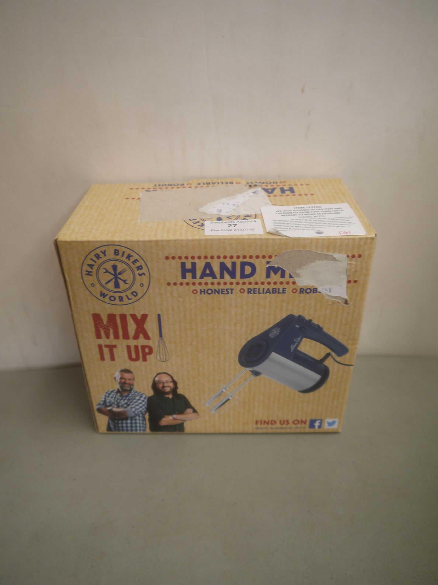 Hairy Bikers World hand mixer, tested working and boxed.