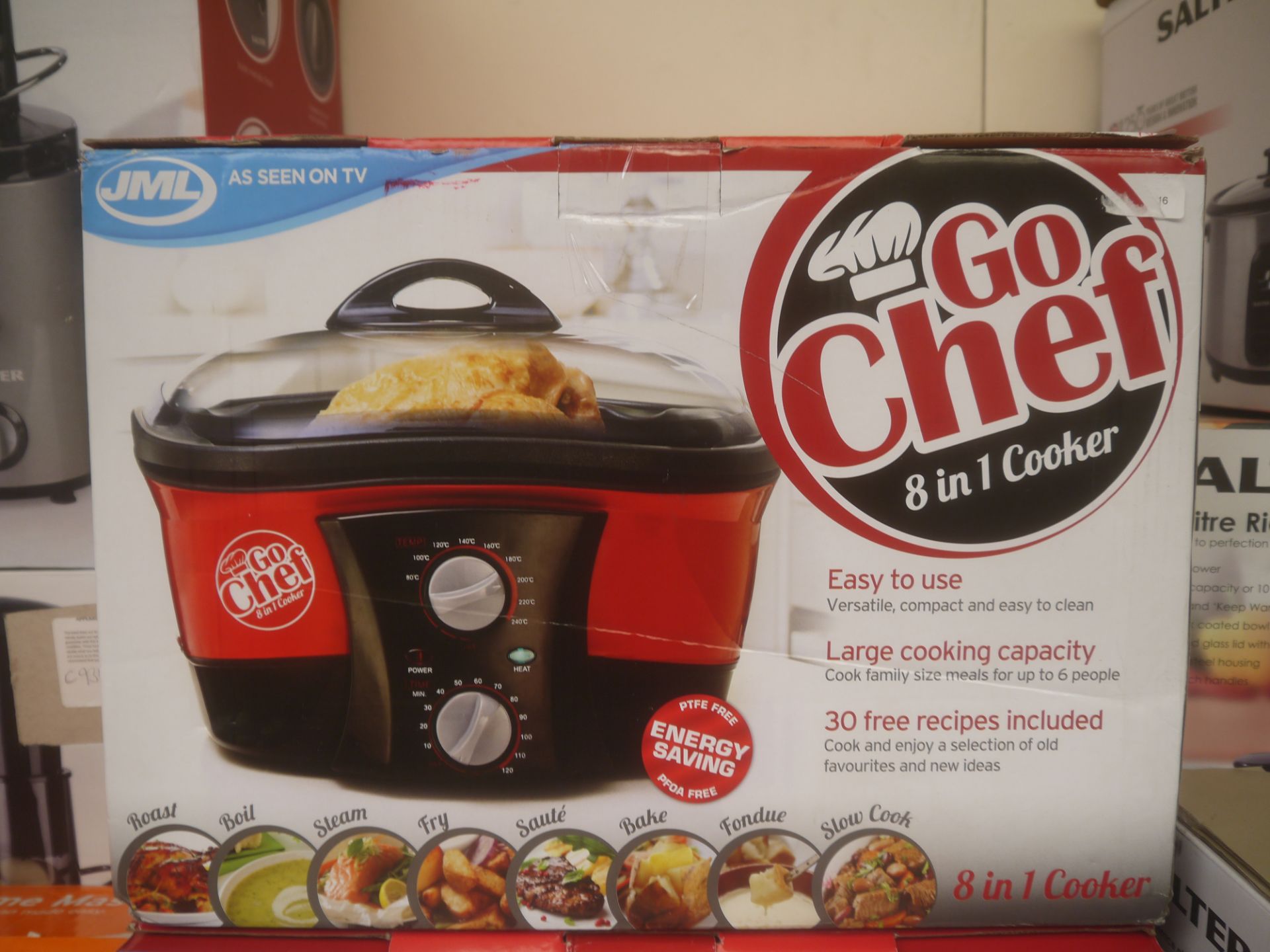 JML Go Chef 8 in 1 cooker, tested working and boxed.