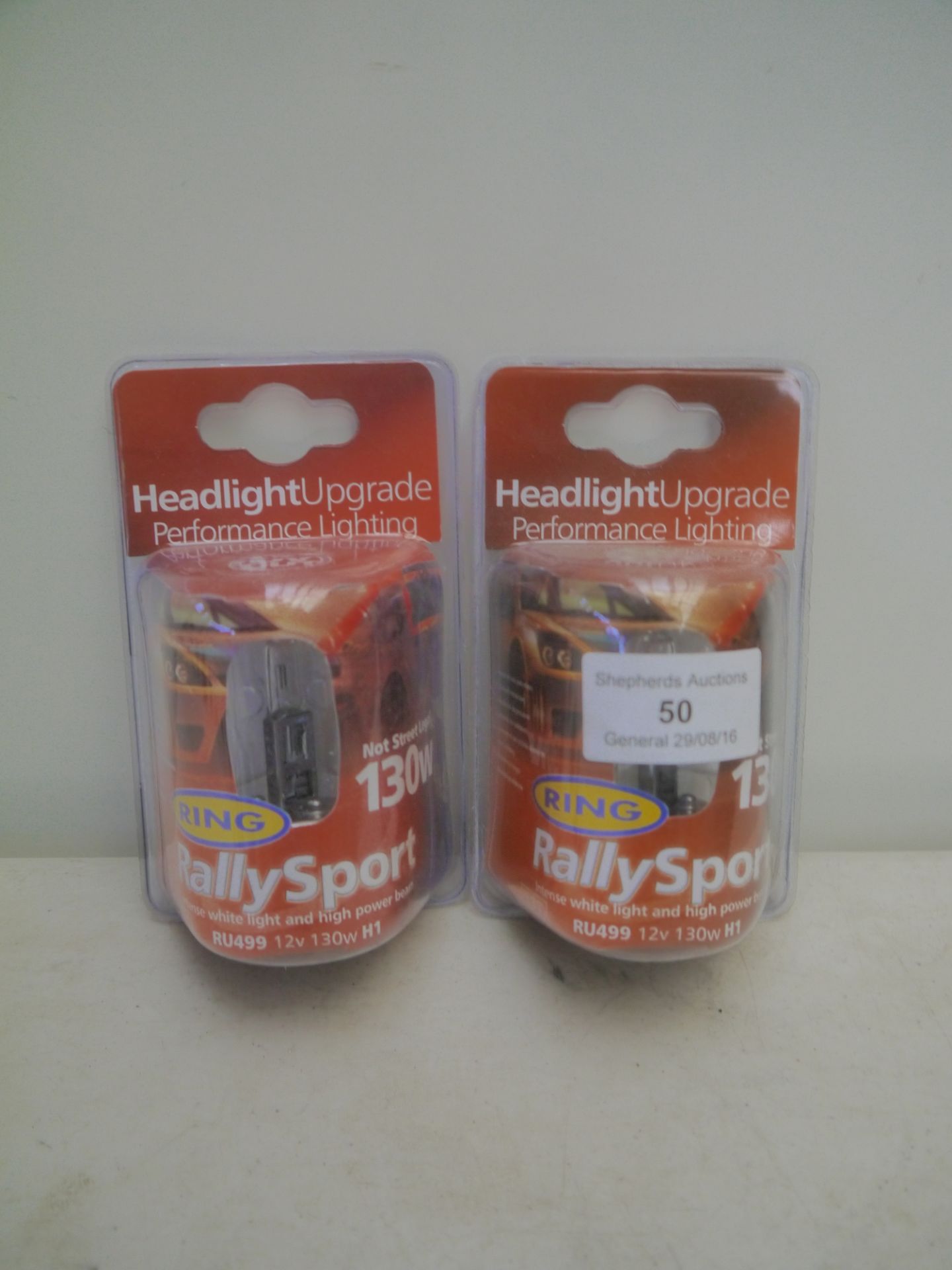 2x Ring rally sport 130w car bulb, new and in packaging.
