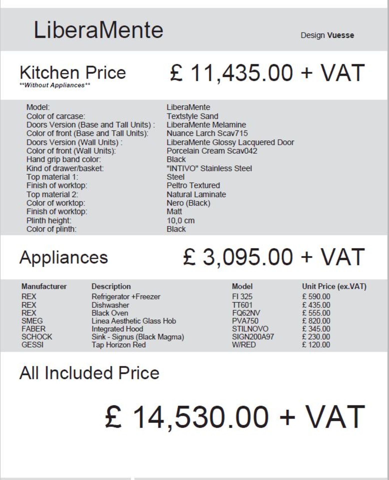 SCAVOLINI Liberamenta Modern Kitchen RRP œ17,436 Design by Vuesse ***LISTED APPLIENCES ARE INCLUDEDÿ - Image 9 of 9