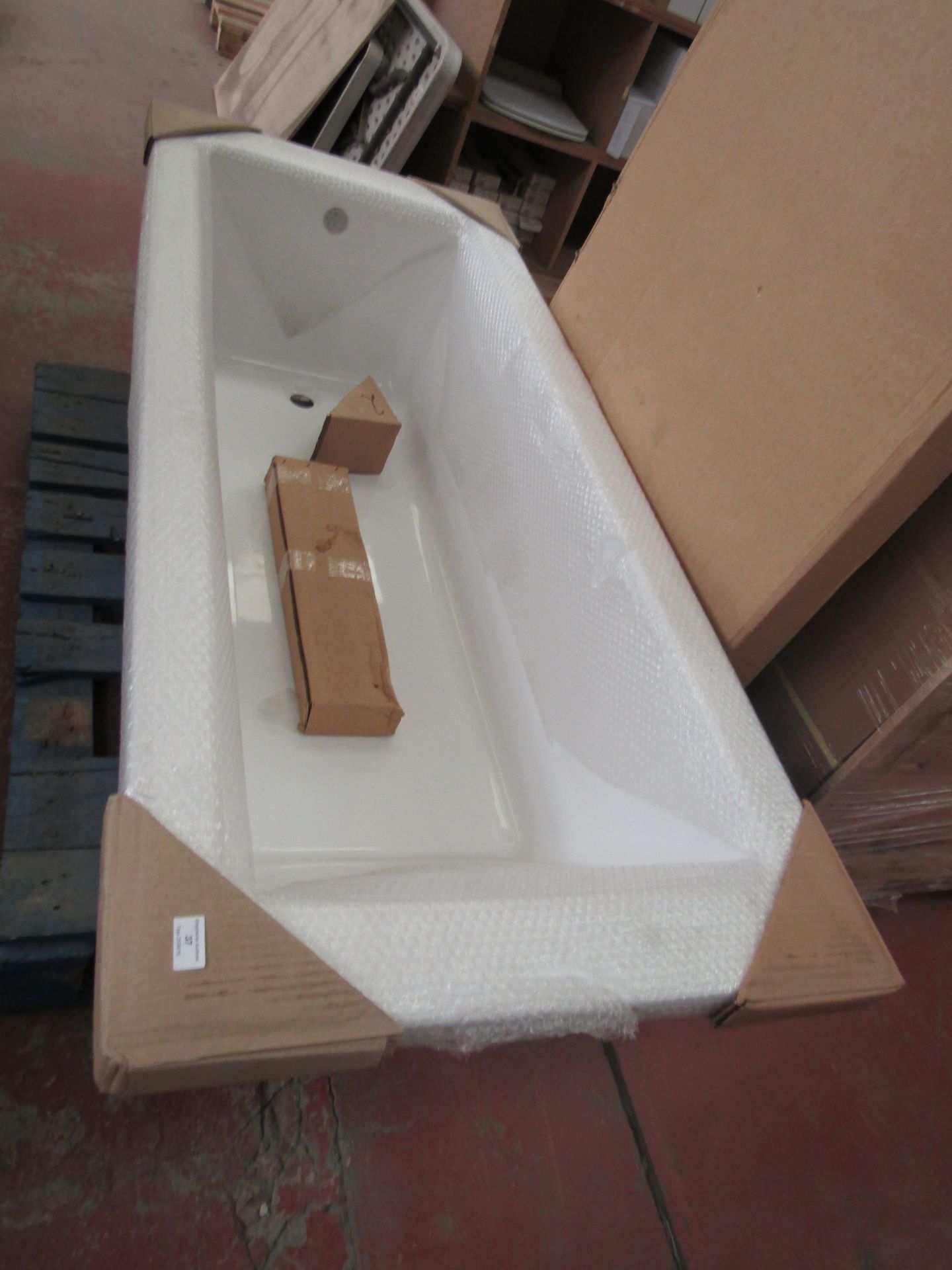 .Dovcor set including, Tolima bath with feet, 1700 x 700, with Tolima left hand shower screen,