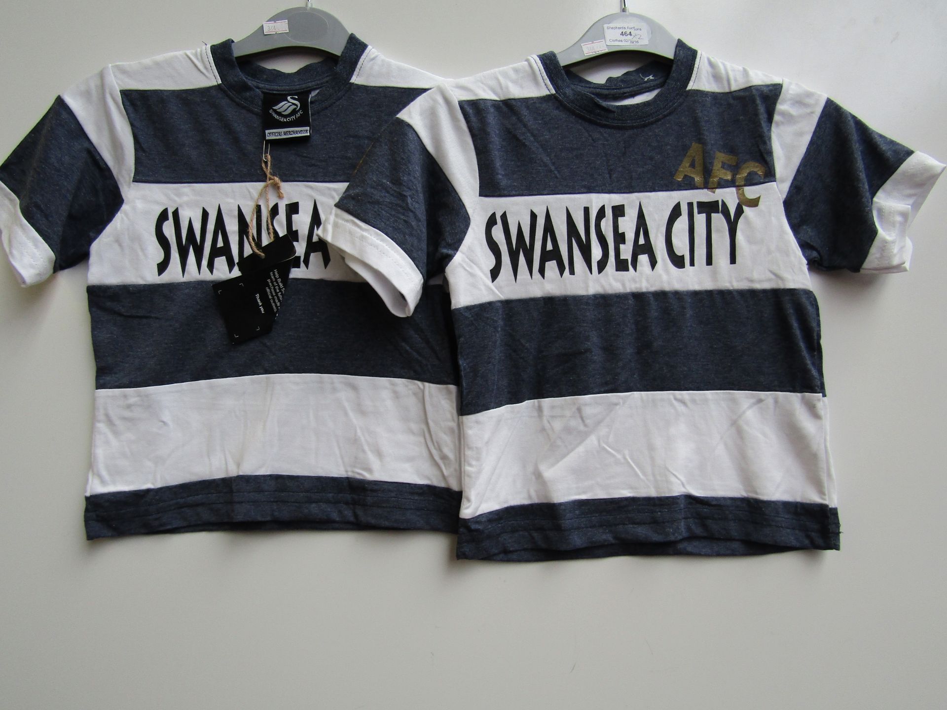2x Swansea City T-Shirts Age 4/5, new