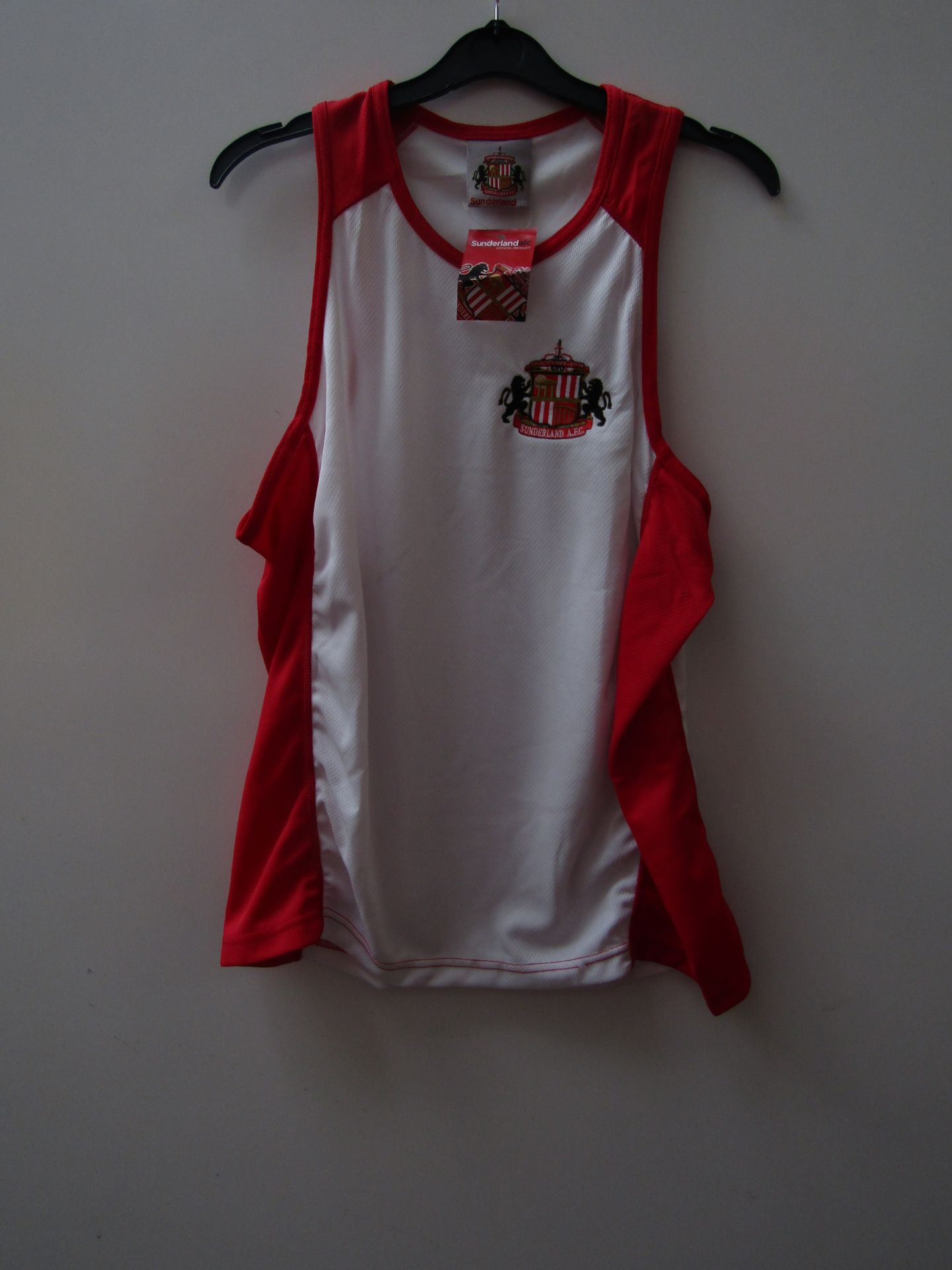 3x Sunderland Basketball style Vest Tops, new Size Medium