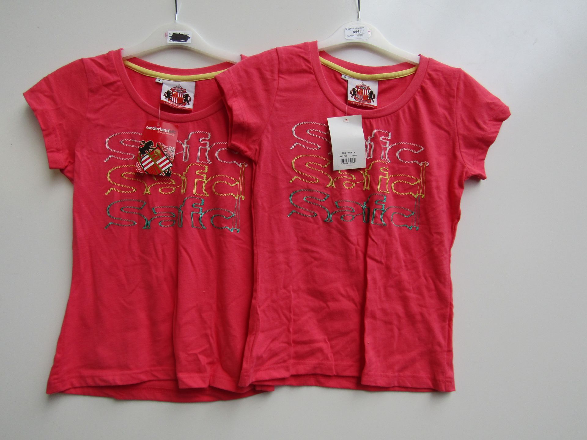 2x Sunderland Ladies T-Shirts All size 8