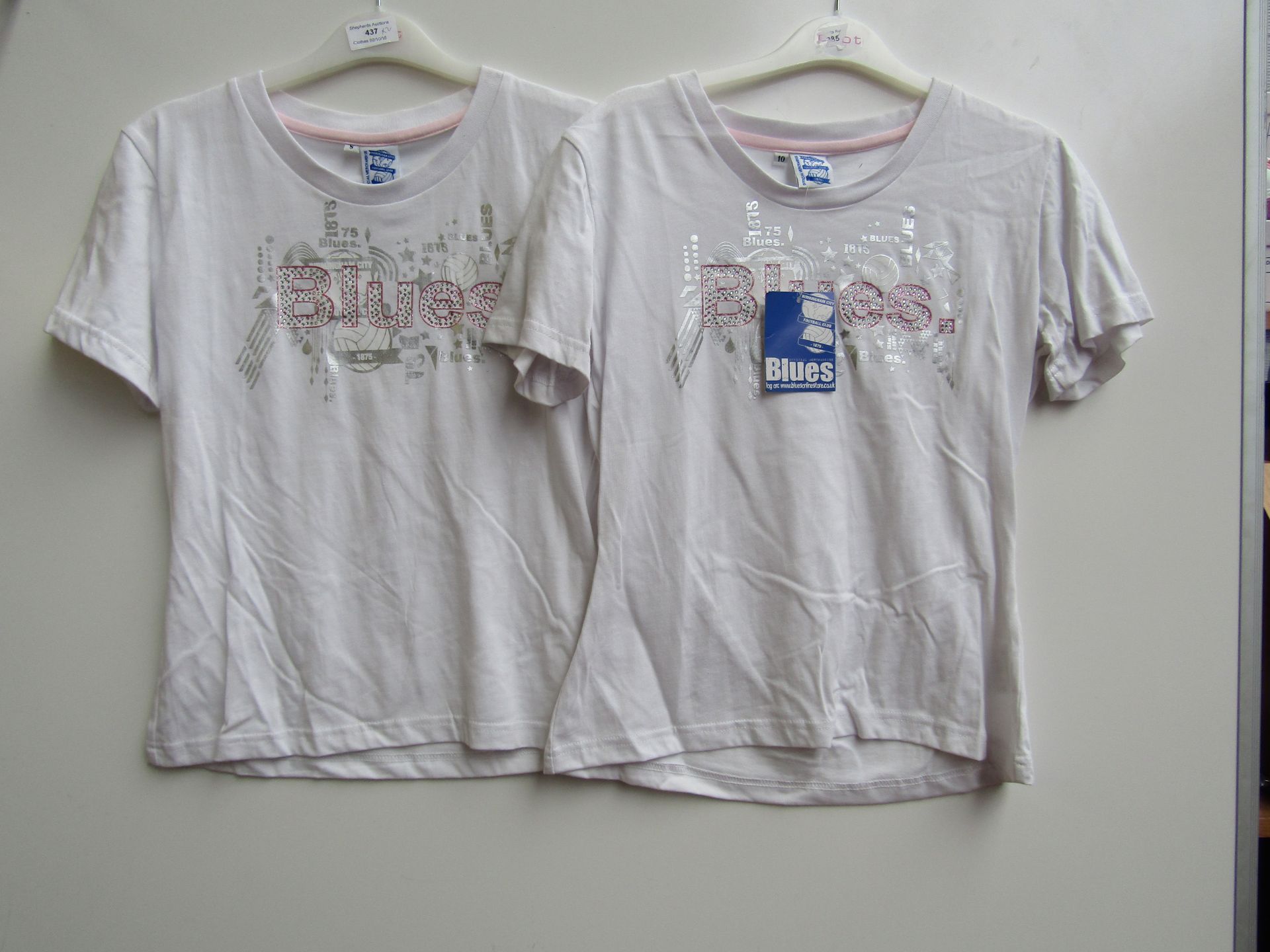 2x ladies Birmingham City T-Shirts, one size 8 and the other is size 10