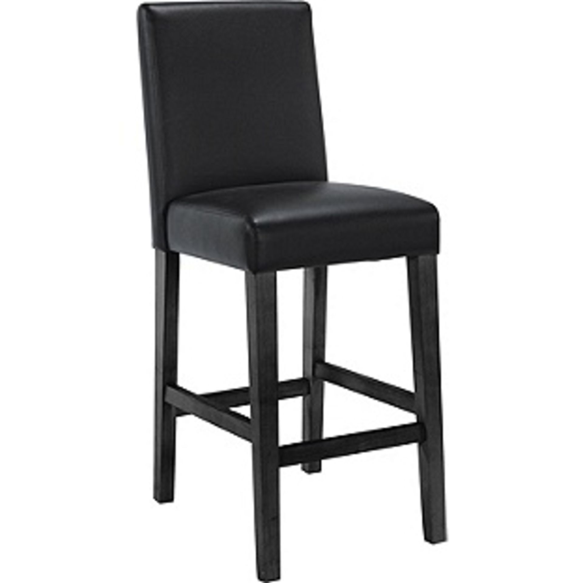 Winslow Black Leather Effect Bar Stool. Size H100, W41, D50cm. Boxed & Unchecked. Please Note