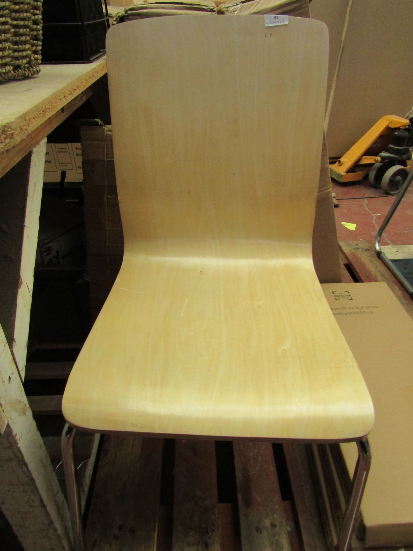 Simple Value Natural Bentwood Dining Chair. Size H87, W45, D46cm. Scratch on Seat. Please Note - Image 2 of 2