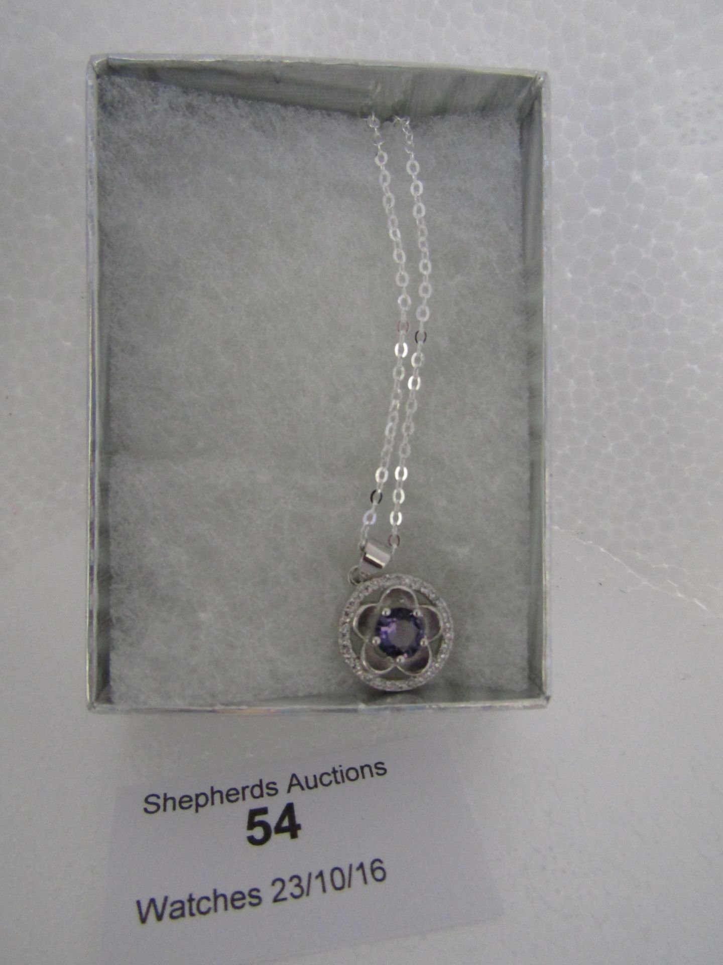 Necklace with Large Swarovski element stone, New in a Presentation box