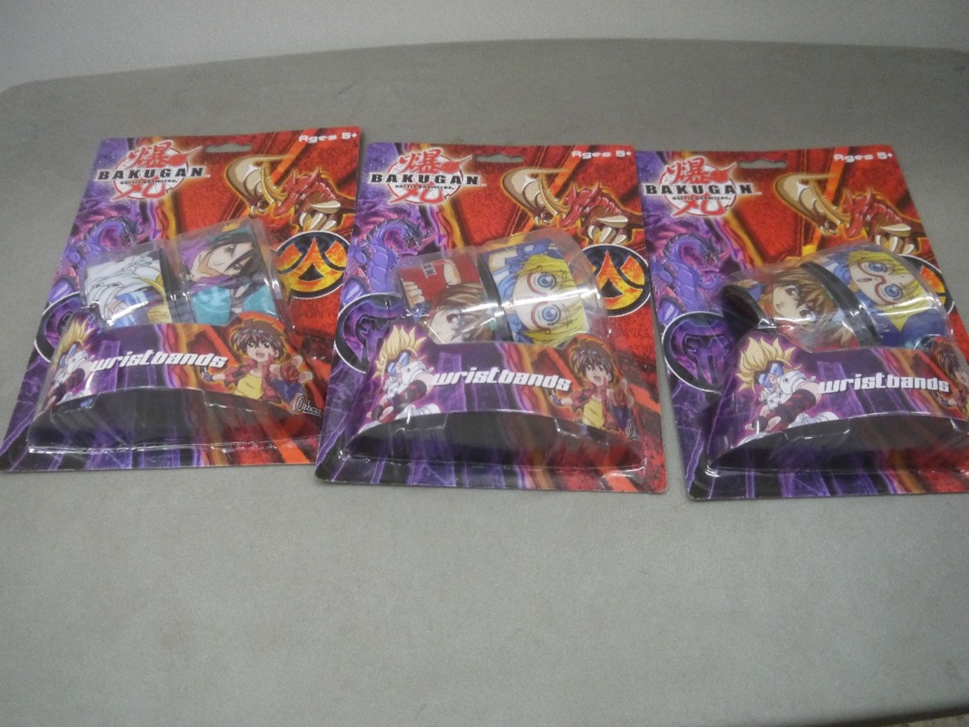 3x Bakugan Wristbands. Both New In Packaging.
