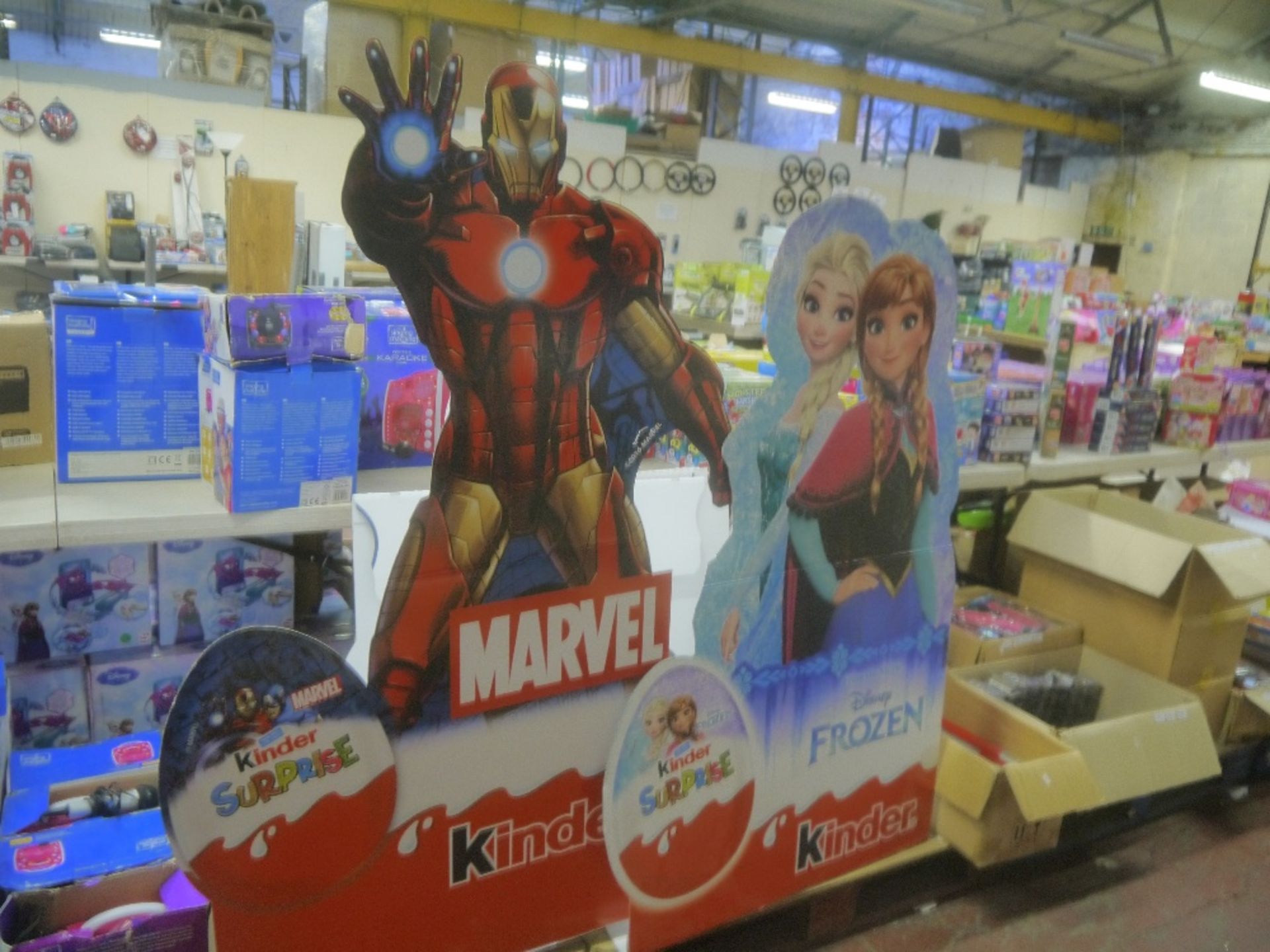 Ferrero C&C Cut Out Standees - Cardboard Cut Outs Advertising Disney Frozen and Marvel Kinder