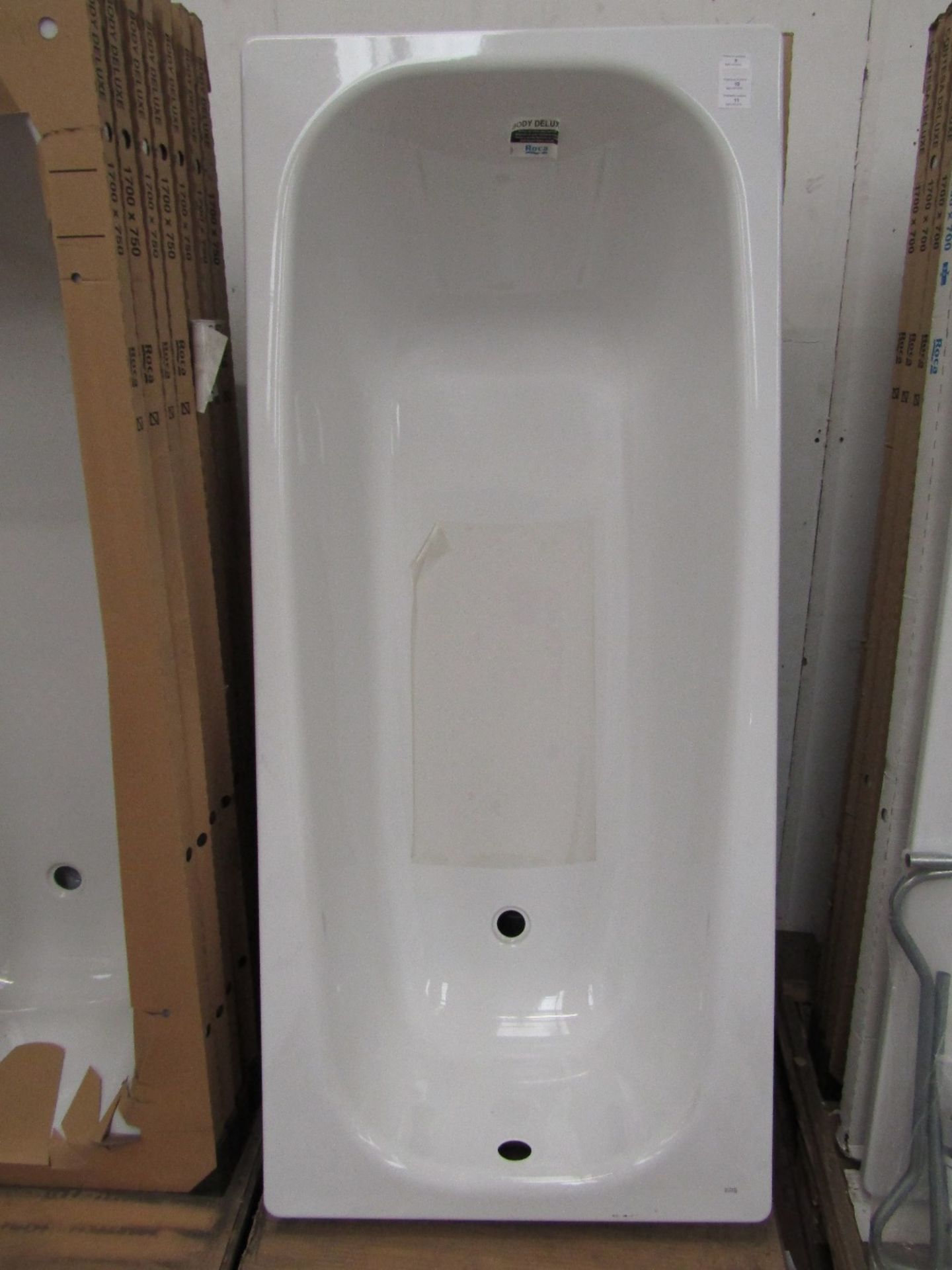 Roca Body Deluxe Steel Bath, 1700 x 750mm without Feet Pack. New.