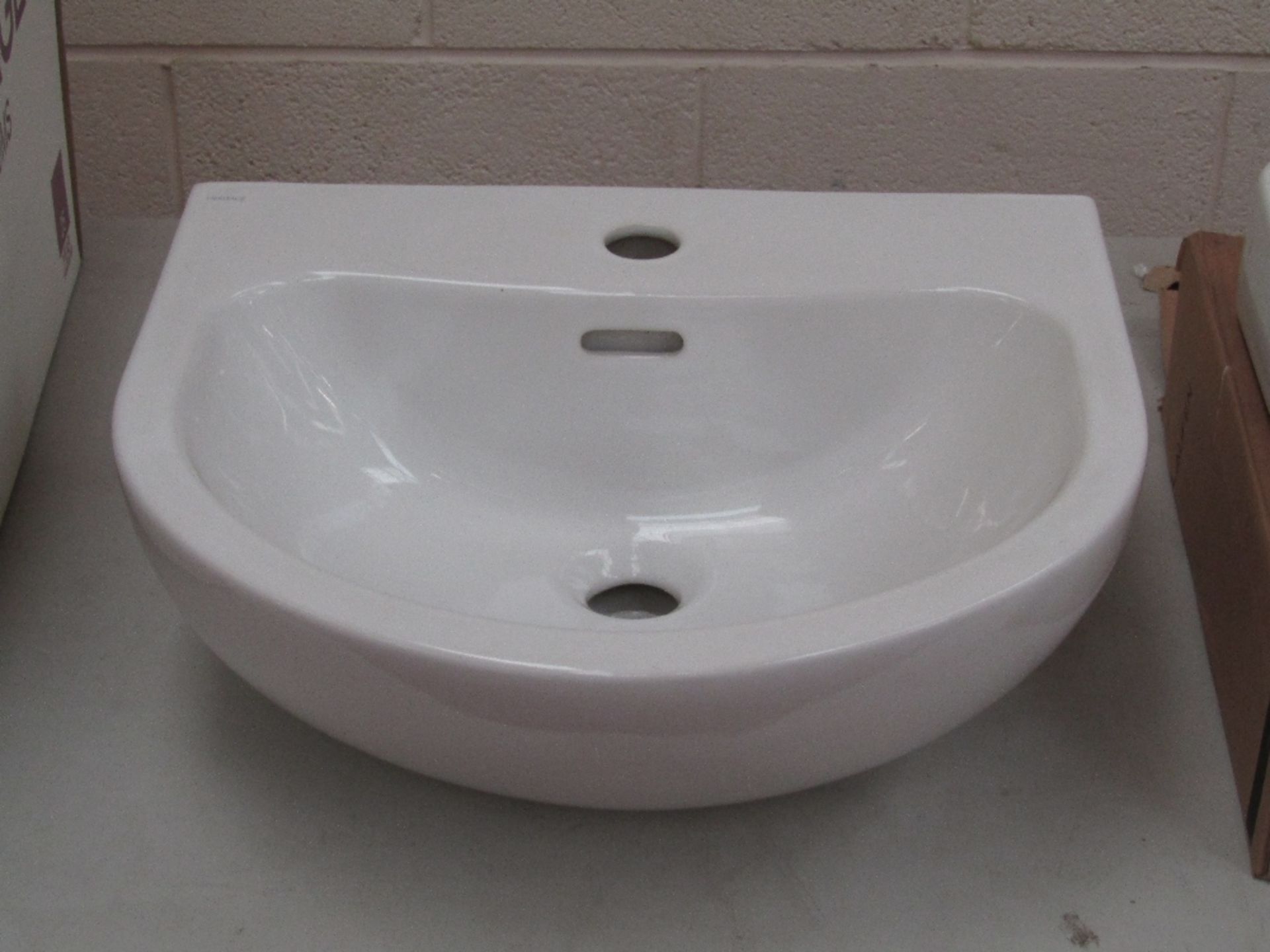 Heritage Bathrooms Caprieze Semi-recessed Cloakroom Basin 1TH. New & Boxed.