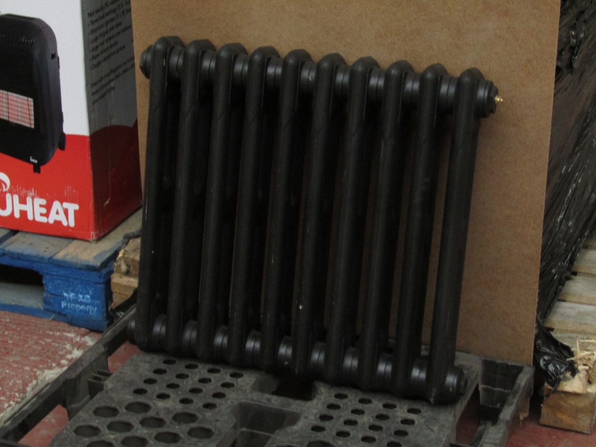 NO VAT!! 10 Collumn Wall Mounted Cast Iron Radiator, has been pressure tested to 8 bar, New but