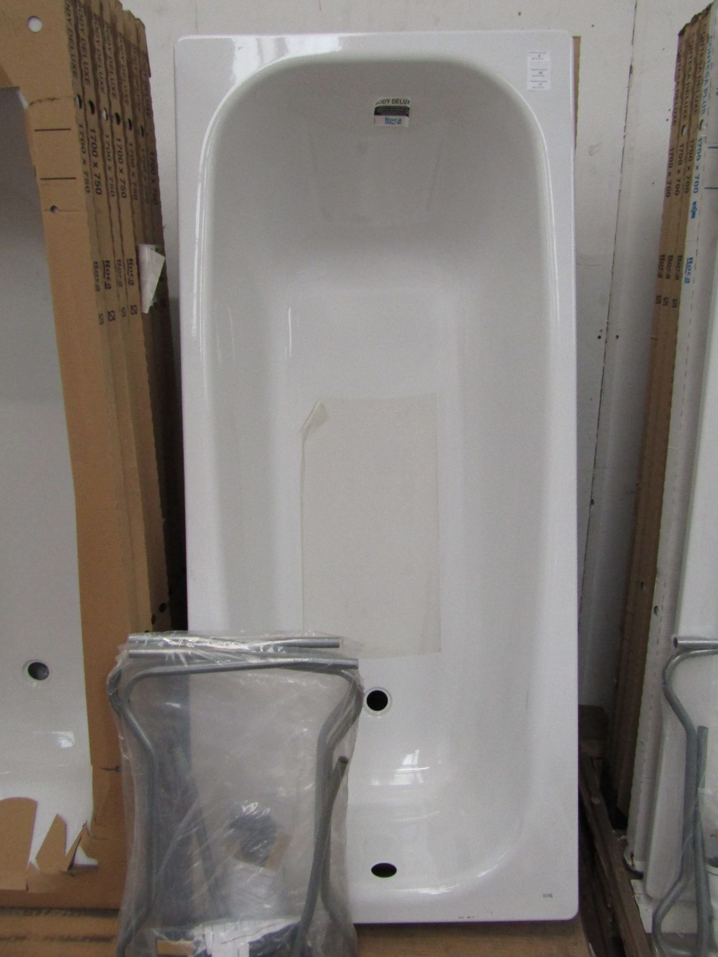 Roca Body Deluxe Steel Bath, 1700 x 750mm with Feet Pack. New.