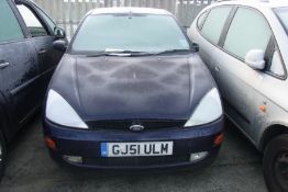 GJ51 ULM – Ford Focus Zetec with V5 - No keys