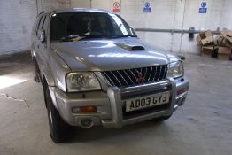 AD03 GYJ – Mitsubishi L200 Warrior LWB with V5 - No Keys - THIS VEHICLE IS SUBJECT TO VAT