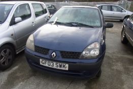 GF03 SWK – Renault Clio Expression 16V with V5 - No Keys