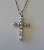 White Gold Diamond Set Cross Pendant. RRP £3,600