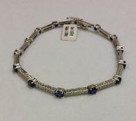 White Gold Sapphire and Diamond Bracelet. RRP £5,170