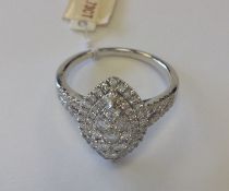 White Gold Diamond Cluster Ring. RRP £1,920
