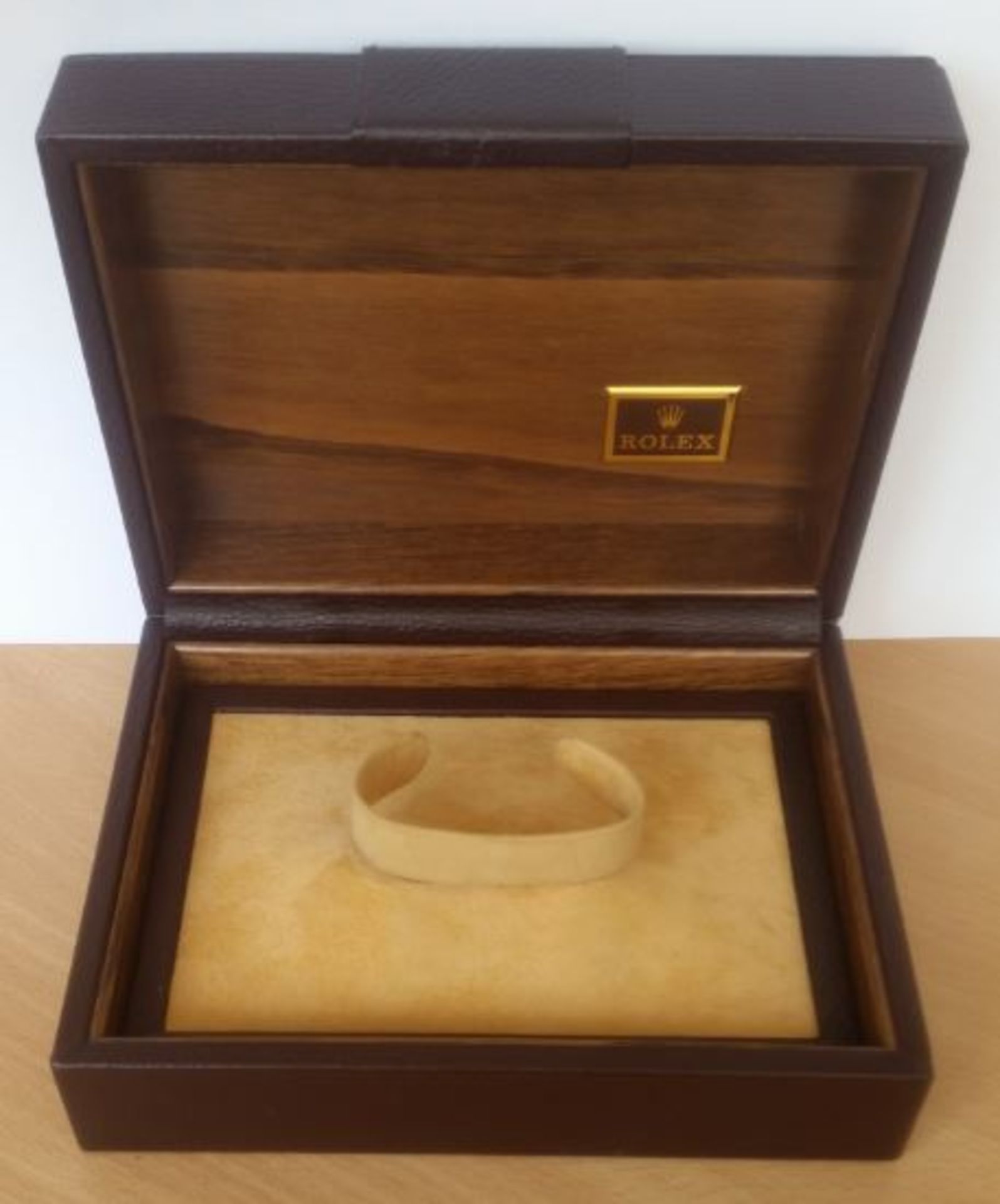 Rolex Brown Leather Presentation Watch Box - Image 3 of 4