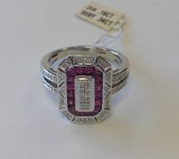 White Gold Ruby and Diamond Ring. RRP £1,270