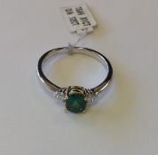 White Gold Tsavorite Garnet and Diamond Ring. RRP £2,870