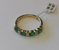 Yellow Gold Emerald and Diamond Ring. RRP £1,400