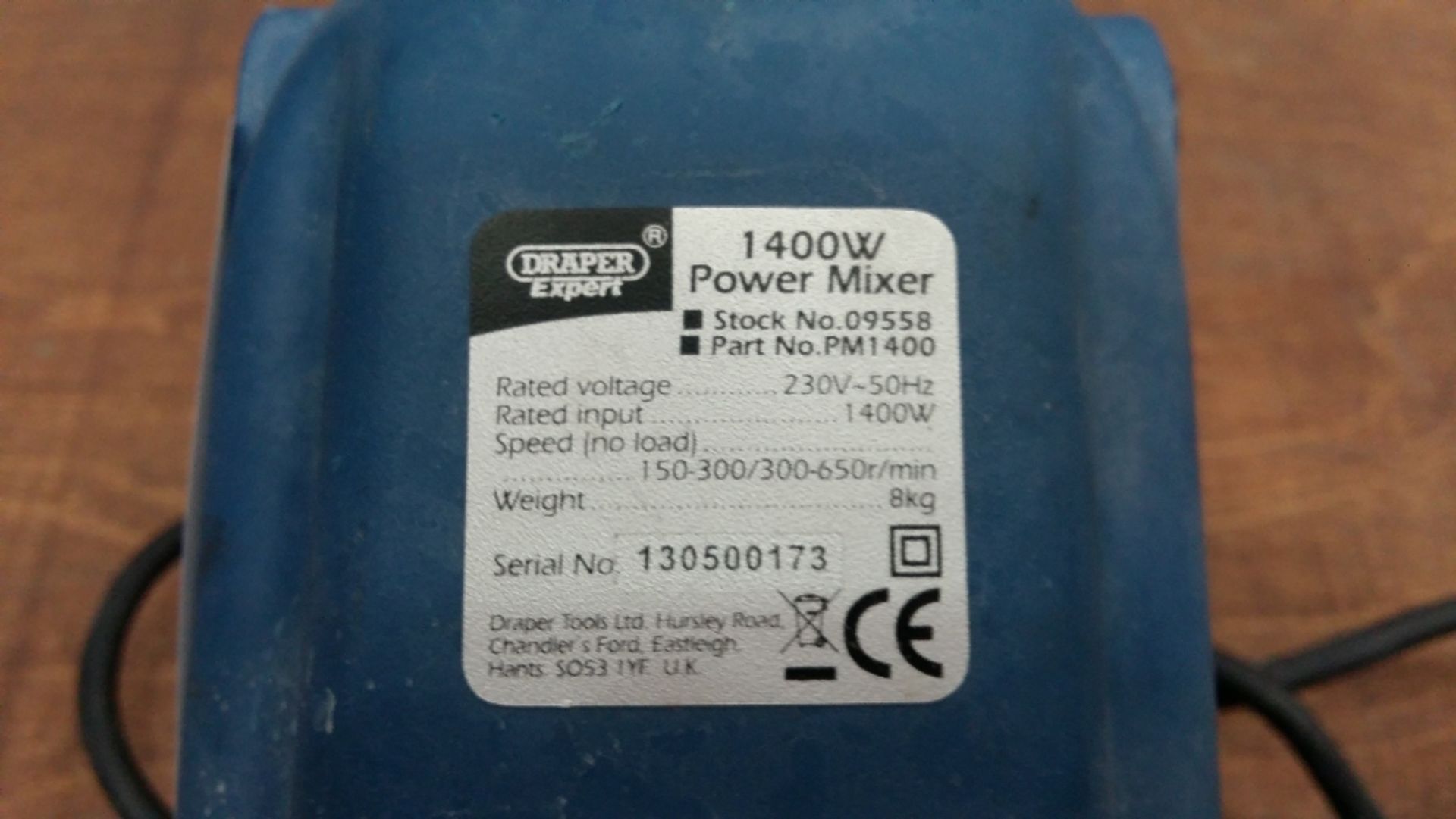 Draper PM1400 power mixer 1400w - Image 2 of 2