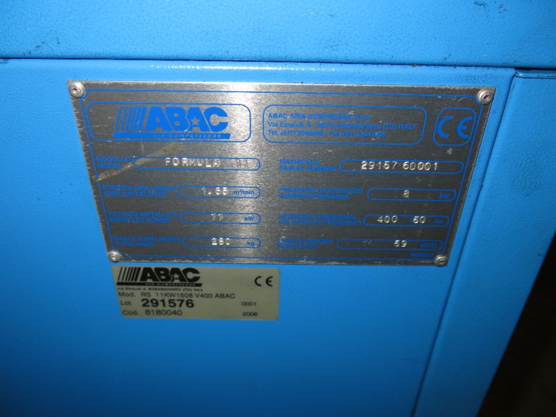 Abac Formula II packaged compressor - Image 5 of 8