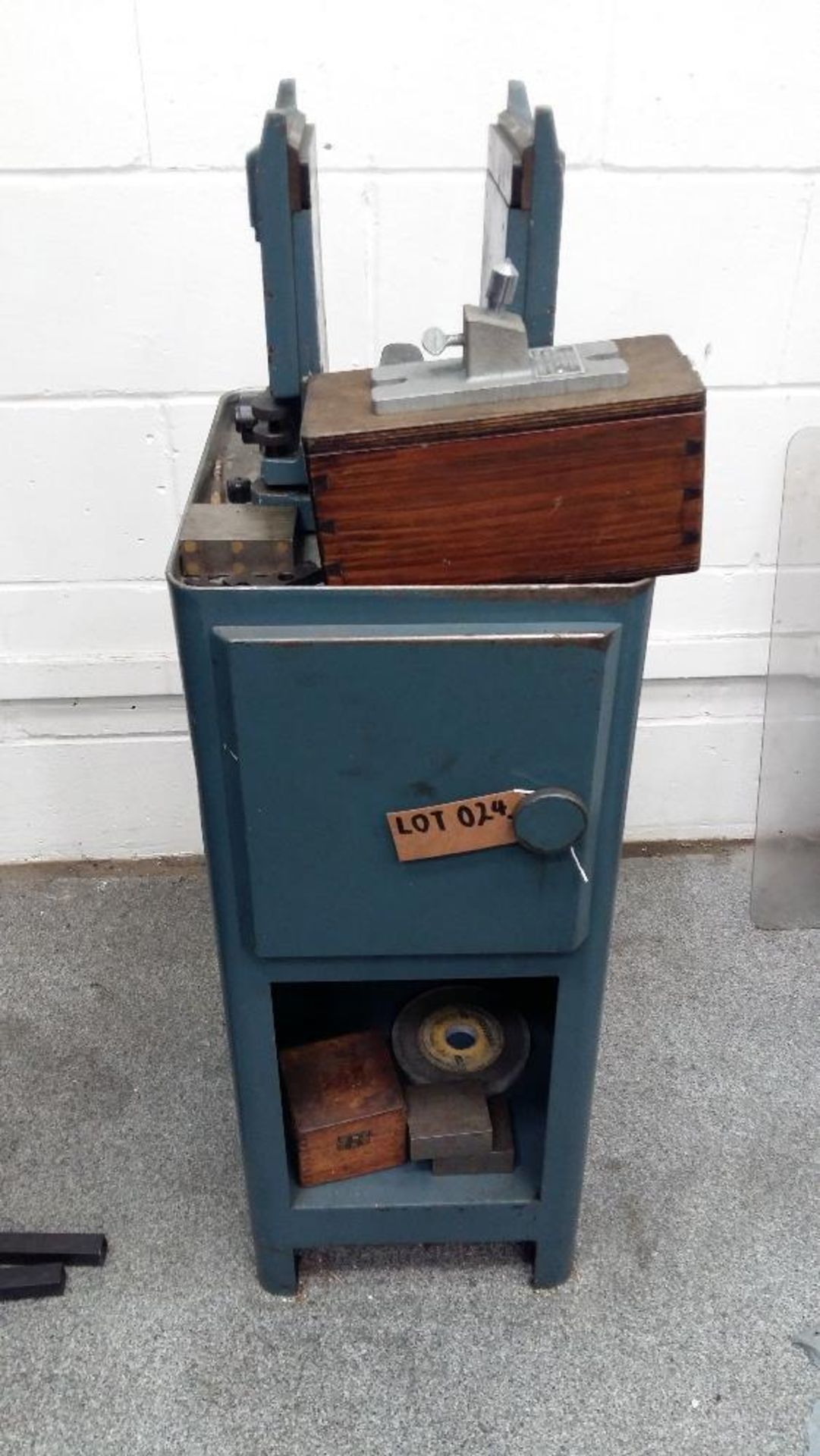 Jones & Shipman grinding wheel setting unit and cabinet