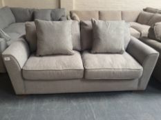 Grey Upholstered Three Seater Sofa