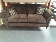 Dark Grey Upholstered Three Seater Sofa