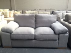 Grey Upholstered Two Seater Sofa