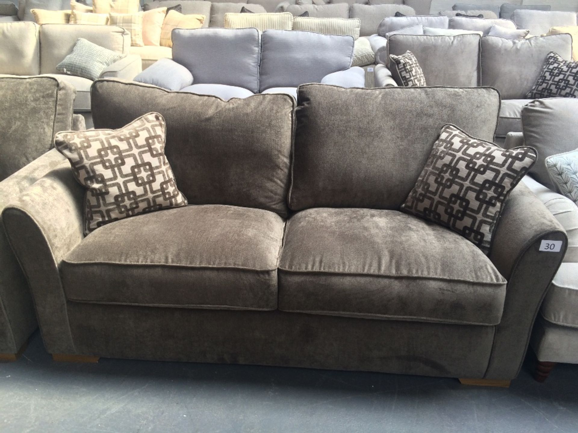 Dark Grey Upholstered Two Seater Sofa