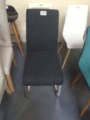 Metal Frame Black Cushioned Chair