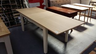 Oak and Cream Extendable Dining Table