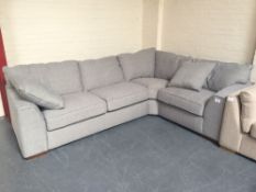 Grey Upholstered L Shape Corner Sofa