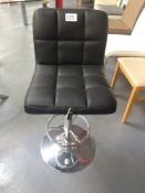 Cushioned Adjustable High Chair in Black Leather RRP £80