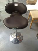 Bar Stool Cushioned Adjustable Chair with Leather Burgundy finish RRP £80