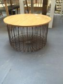 Oak Top Decorative Coffee Table