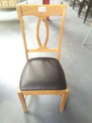Wooden Framed Dining Chair with Leather Cushion
