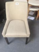 Scoop Back Linen Chair