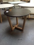 Black Circular Side Table