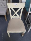 Shabby Chic Carved Dining Chair with Cushioned Seat