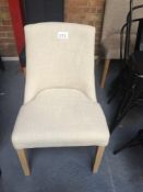 Cream Upholstered Dining Chair